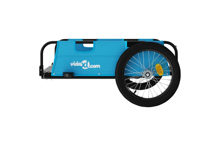 Vidaxl Bike Trailer Blue Oxford Fabric And Iron Vidaxl Bike Trailer Blue Oxford Fabric And Iron