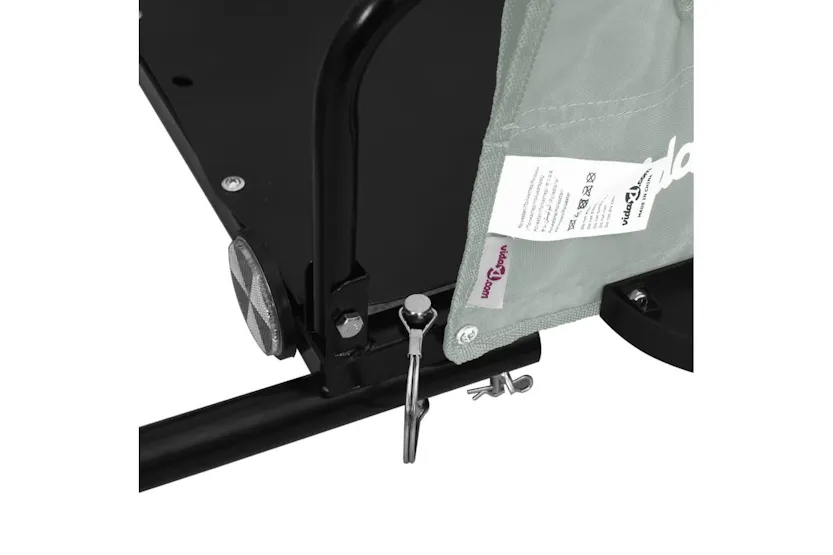 Vidaxl Bike Trailer Grey Oxford Fabric And Iron Vidaxl Bike Trailer Grey Oxford Fabric And Iron