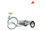 Vidaxl Bike Trailer Grey Oxford Fabric And Iron Vidaxl Bike Trailer Grey Oxford Fabric And Iron