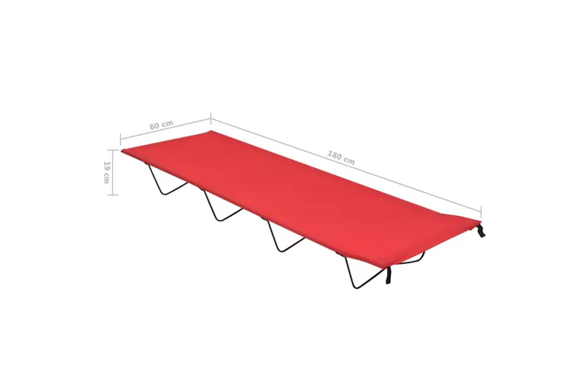 Vidaxl Camping Beds 2 Pcs 180x60x19 Cm Oxford Fabric And Steel Red Vidaxl Camping Beds 2 Pcs 180x60x19 Cm Oxford Fabric And Steel Red