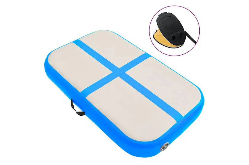 Vidaxl Inflatable Gymnastics Mat With Pump 60x100x10 Cm Pvc Blue Vidaxl Inflatable Gymnastics Mat With Pump 60x100x10 Cm Pvc Blue