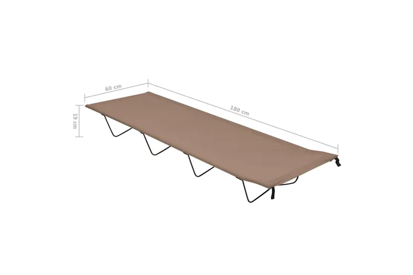 Vidaxl Camping Beds 2 Pcs 180x60x19 Cm Oxford Fabric And Steel Taupe Vidaxl Camping Beds 2 Pcs 180x60x19 Cm Oxford Fabric And Steel Taupe