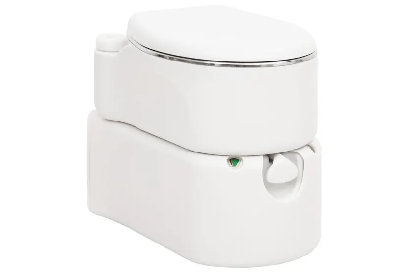Vidaxl Integrated Camping Toilet White 24+17 L Hdpe&steel Vidaxl Integrated Camping Toilet White 24+17 L Hdpe&steel