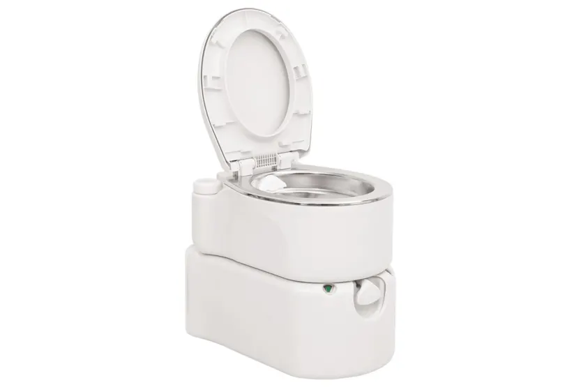 Vidaxl Integrated Camping Toilet White 24+17 L Hdpe&steel Vidaxl Integrated Camping Toilet White 24+17 L Hdpe&steel
