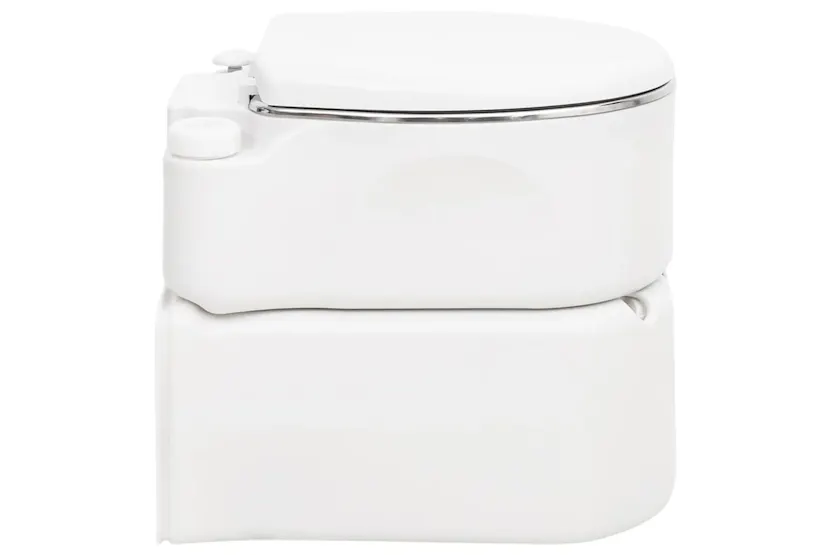 Vidaxl Integrated Camping Toilet White 24+17 L Hdpe&steel Vidaxl Integrated Camping Toilet White 24+17 L Hdpe&steel