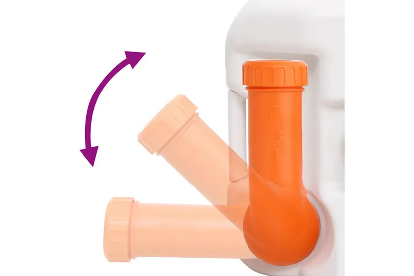 Vidaxl Integrated Camping Toilet White 24+17 L Hdpe&steel Vidaxl Integrated Camping Toilet White 24+17 L Hdpe&steel