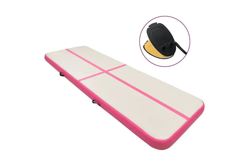 Vidaxl Inflatable Gymnastics Mat With Pump 800x100x15 Cm Pvc Pink Vidaxl Inflatable Gymnastics Mat With Pump 800x100x15 Cm Pvc Pink