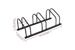 Vidaxl Bike Rack For 3 Bikes Black Steel Vidaxl Bike Rack For 3 Bikes Black Steel