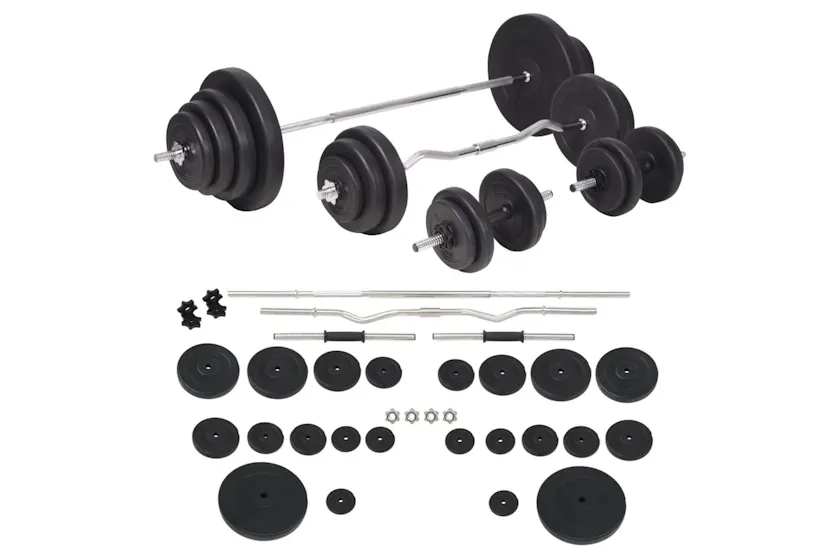 Vidaxl Barbell And Dumbbell Set 120 Kg Vidaxl Barbell And Dumbbell Set 120 Kg