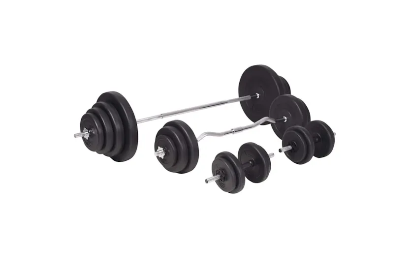 Vidaxl Barbell And Dumbbell Set 120 Kg Vidaxl Barbell And Dumbbell Set 120 Kg