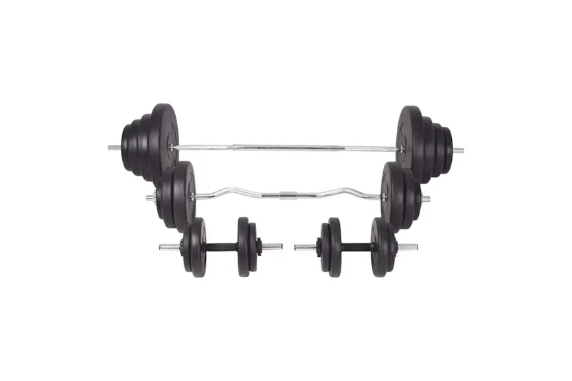 Vidaxl Barbell And Dumbbell Set 120 Kg Vidaxl Barbell And Dumbbell Set 120 Kg