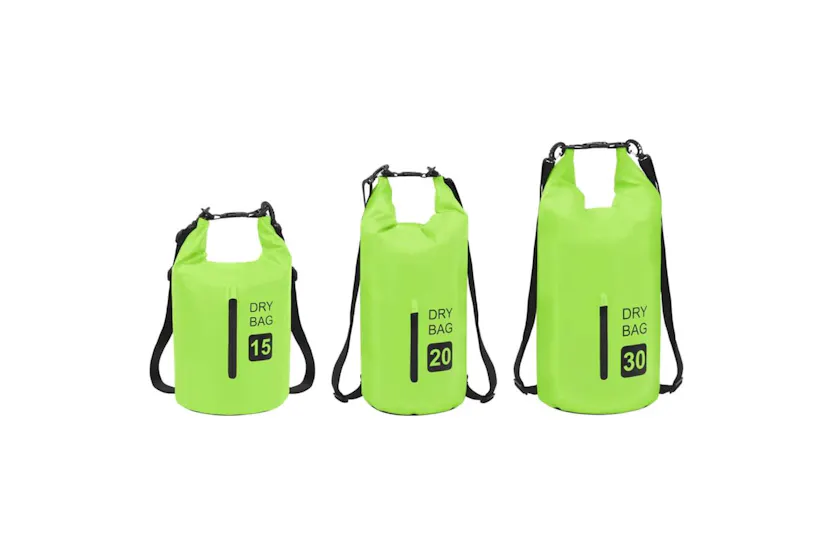 Vidaxl Dry Bag With Zipper Green 15 L Pvc Vidaxl Dry Bag With Zipper Green 15 L Pvc