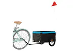 Vidaxl Bike Trailer Black And Blue 30 Kg Iron Vidaxl Bike Trailer Black And Blue 30 Kg Iron