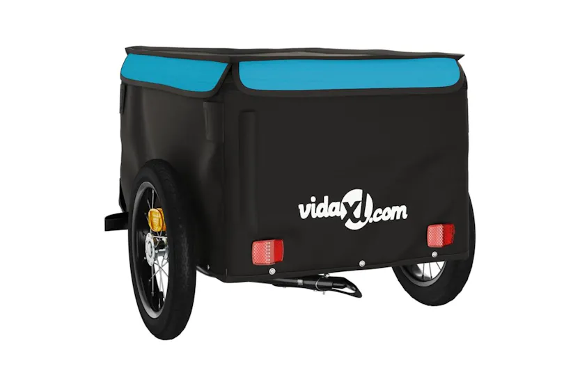 Vidaxl Bike Trailer Black And Blue 30 Kg Iron Vidaxl Bike Trailer Black And Blue 30 Kg Iron