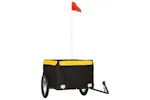 Vidaxl Bike Trailer Black And Yellow 45 Kg Iron Vidaxl Bike Trailer Black And Yellow 45 Kg Iron