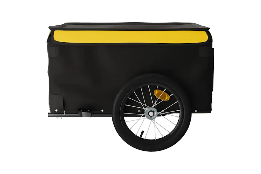 Vidaxl Bike Trailer Black And Yellow 45 Kg Iron Vidaxl Bike Trailer Black And Yellow 45 Kg Iron
