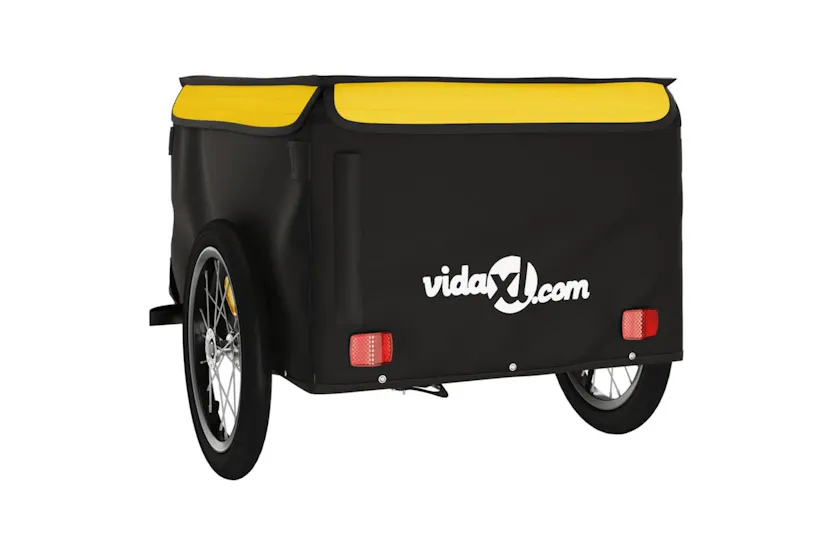Vidaxl Bike Trailer Black And Yellow 45 Kg Iron Vidaxl Bike Trailer Black And Yellow 45 Kg Iron