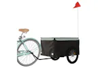Vidaxl Bike Trailer Black And Grey 45 Kg Iron Vidaxl Bike Trailer Black And Grey 45 Kg Iron