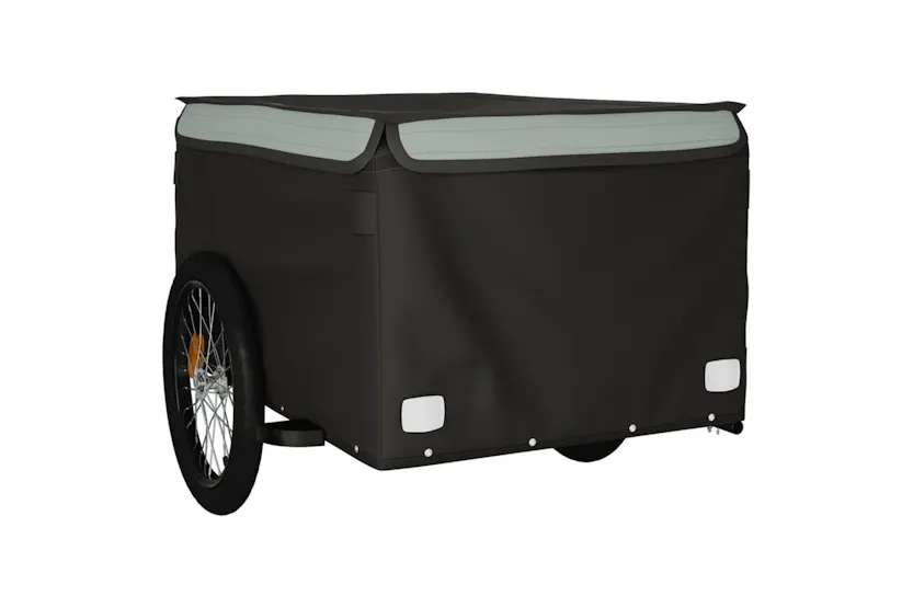 Vidaxl Bike Trailer Black And Grey 45 Kg Iron Vidaxl Bike Trailer Black And Grey 45 Kg Iron