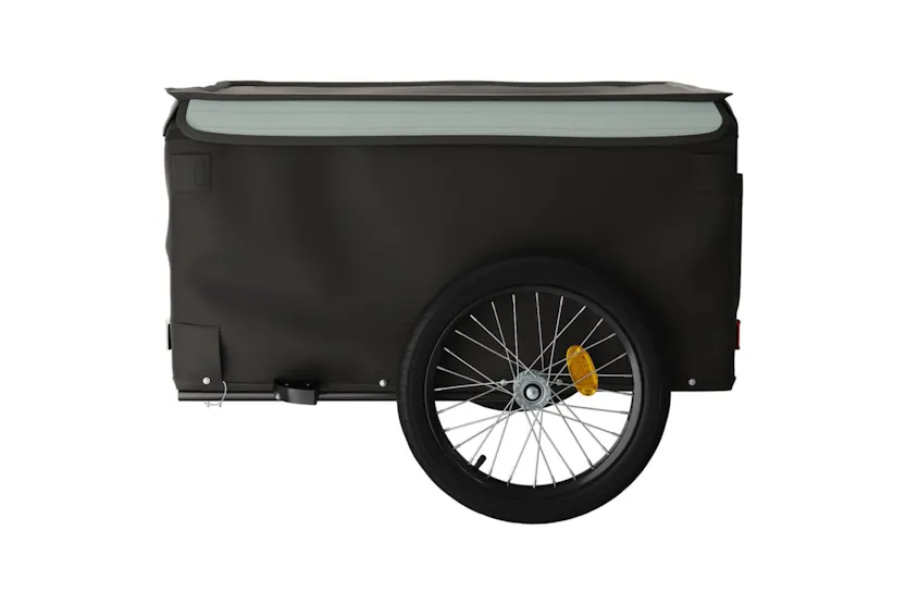 Vidaxl Bike Trailer Black And Grey 45 Kg Iron Vidaxl Bike Trailer Black And Grey 45 Kg Iron