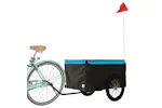Vidaxl Bike Trailer Black And Blue 45 Kg Iron Vidaxl Bike Trailer Black And Blue 45 Kg Iron