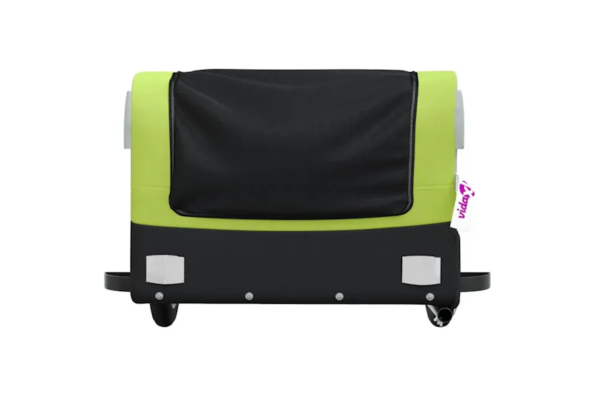 Vidaxl Bike Trailer Black And Green 30 Kg Iron Vidaxl Bike Trailer Black And Green 30 Kg Iron
