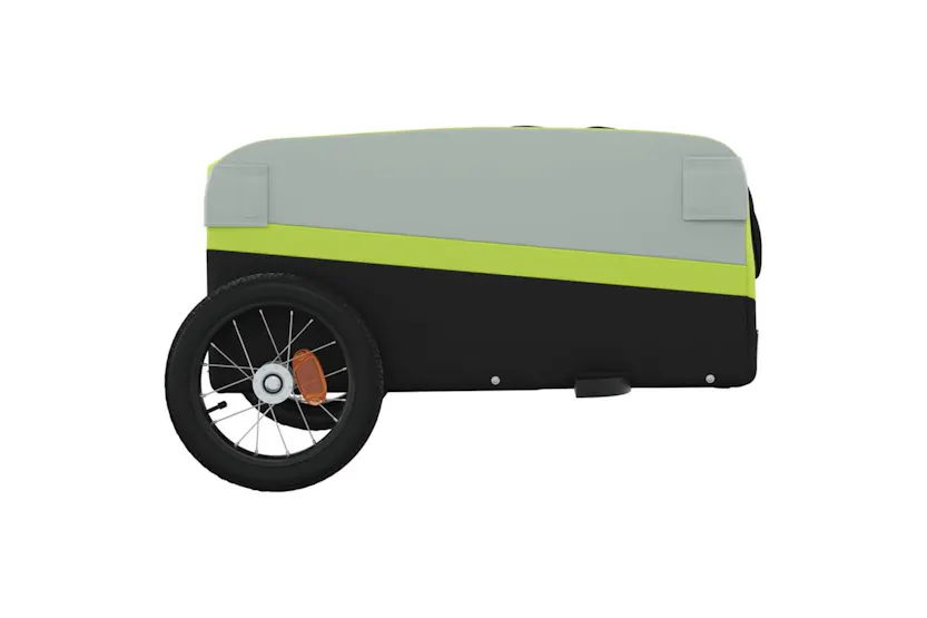 Vidaxl Bike Trailer Black And Green 30 Kg Iron Vidaxl Bike Trailer Black And Green 30 Kg Iron