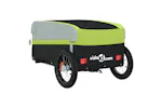 Vidaxl Bike Trailer Black And Green 30 Kg Iron Vidaxl Bike Trailer Black And Green 30 Kg Iron