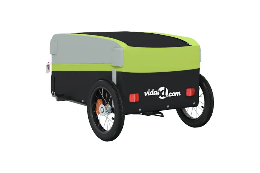 Vidaxl Bike Trailer Black And Green 30 Kg Iron Vidaxl Bike Trailer Black And Green 30 Kg Iron