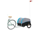 Vidaxl Bike Trailer Black And Blue 45 Kg Iron Vidaxl Bike Trailer Black And Blue 45 Kg Iron