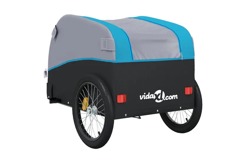 Vidaxl Bike Trailer Black And Blue 45 Kg Iron Vidaxl Bike Trailer Black And Blue 45 Kg Iron