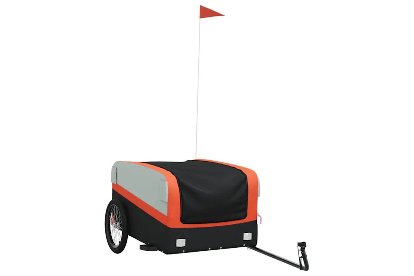 Vidaxl Bike Trailer Black And Orange 45 Kg Iron Vidaxl Bike Trailer Black And Orange 45 Kg Iron