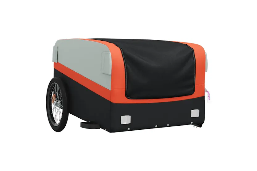 Vidaxl Bike Trailer Black And Orange 45 Kg Iron Vidaxl Bike Trailer Black And Orange 45 Kg Iron