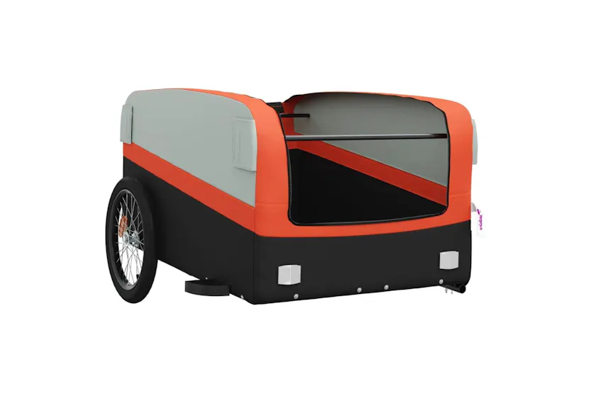 Vidaxl Bike Trailer Black And Orange 45 Kg Iron Vidaxl Bike Trailer Black And Orange 45 Kg Iron
