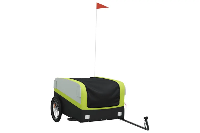 Vidaxl Bike Trailer Black And Green 45 Kg Iron Vidaxl Bike Trailer Black And Green 45 Kg Iron