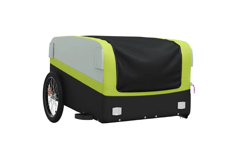 Vidaxl Bike Trailer Black And Green 45 Kg Iron Vidaxl Bike Trailer Black And Green 45 Kg Iron