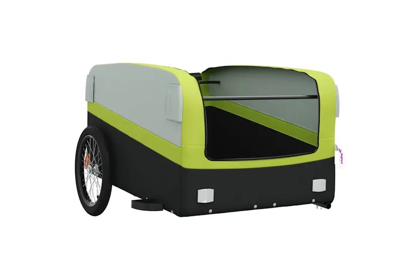Vidaxl Bike Trailer Black And Green 45 Kg Iron Vidaxl Bike Trailer Black And Green 45 Kg Iron