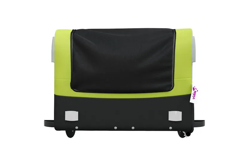 Vidaxl Bike Trailer Black And Green 45 Kg Iron Vidaxl Bike Trailer Black And Green 45 Kg Iron