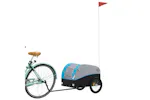 Vidaxl Bike Trailer Black And Blue 30 Kg Iron Vidaxl Bike Trailer Black And Blue 30 Kg Iron