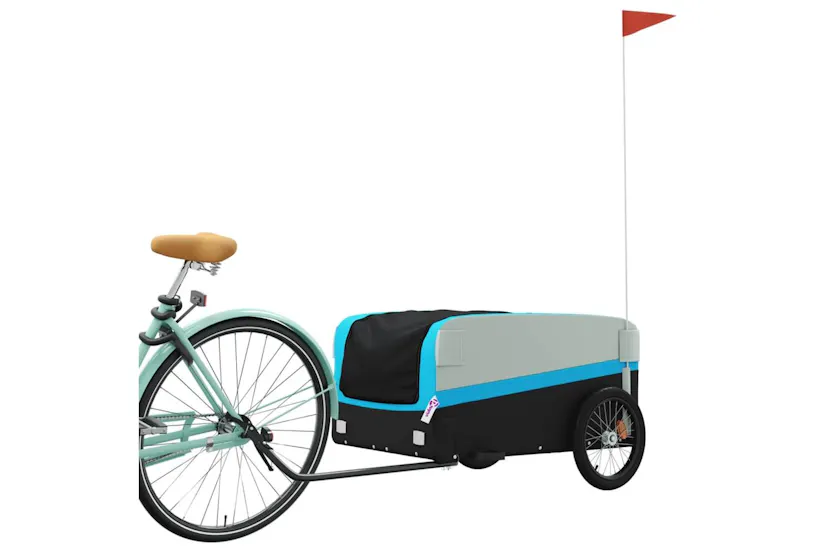 Vidaxl Bike Trailer Black And Blue 45 Kg Iron Vidaxl Bike Trailer Black And Blue 45 Kg Iron