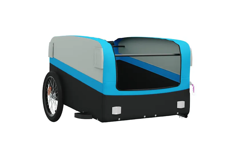 Vidaxl Bike Trailer Black And Blue 45 Kg Iron Vidaxl Bike Trailer Black And Blue 45 Kg Iron