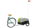 Vidaxl Bike Trailer Black And Green 30 Kg Iron Vidaxl Bike Trailer Black And Green 30 Kg Iron