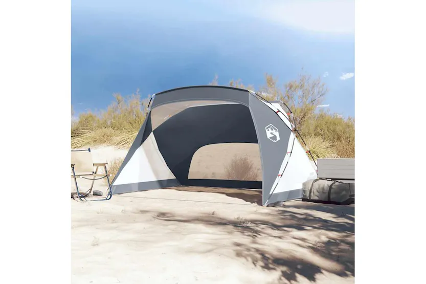 Vidaxl Beach Tent Grey 274x178x170/148 Cm 185t Polyester Vidaxl Beach Tent Grey 274x178x170/148 Cm 185t Polyester