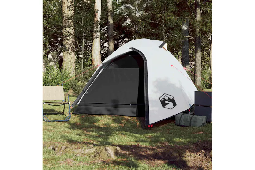 Vidaxl Camping Tent Dome 3-person White Blackout Fabric Waterproof Vidaxl Camping Tent Dome 3-person White Blackout Fabric Waterproof