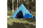 Vidaxl Camping Tent Tipi 4-person Blue Waterproof Vidaxl Camping Tent Tipi 4-person Blue Waterproof