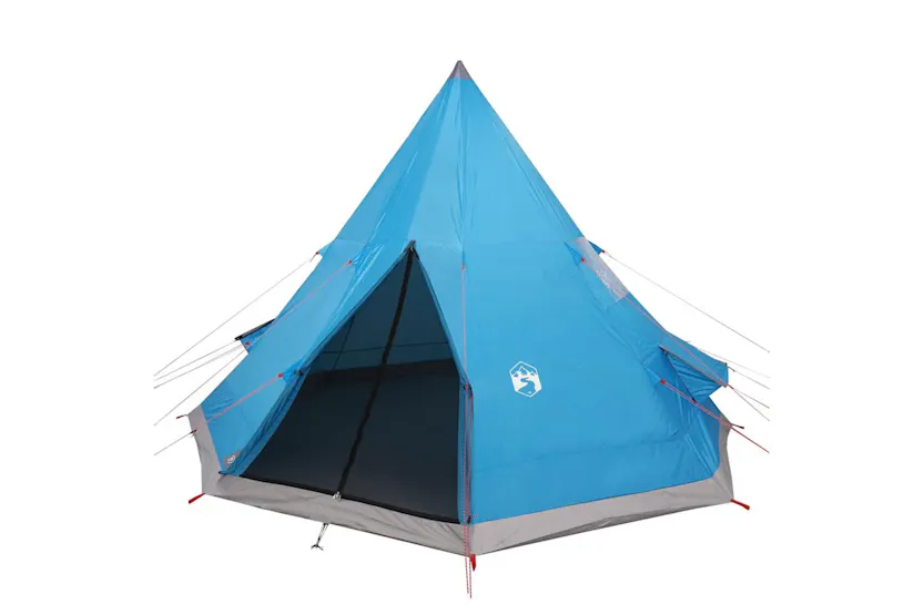 Vidaxl Camping Tent Tipi 4-person Blue Waterproof Vidaxl Camping Tent Tipi 4-person Blue Waterproof
