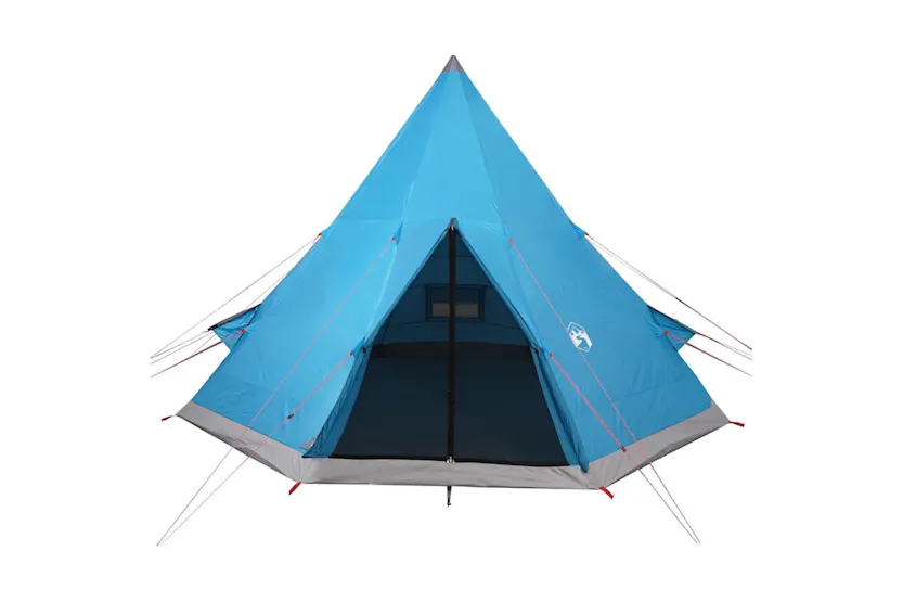 Vidaxl Camping Tent Tipi 4-person Blue Waterproof Vidaxl Camping Tent Tipi 4-person Blue Waterproof