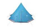 Vidaxl Camping Tent Tipi 4-person Blue Waterproof Vidaxl Camping Tent Tipi 4-person Blue Waterproof