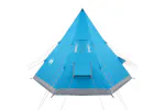 Vidaxl Camping Tent Tipi 4-person Blue Waterproof Vidaxl Camping Tent Tipi 4-person Blue Waterproof