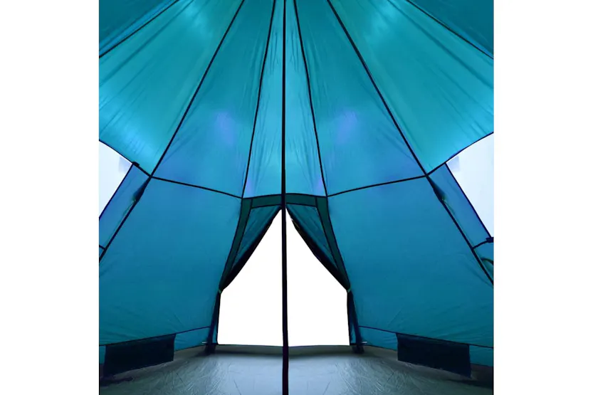 Vidaxl Camping Tent Tipi 4-person Blue Waterproof Vidaxl Camping Tent Tipi 4-person Blue Waterproof